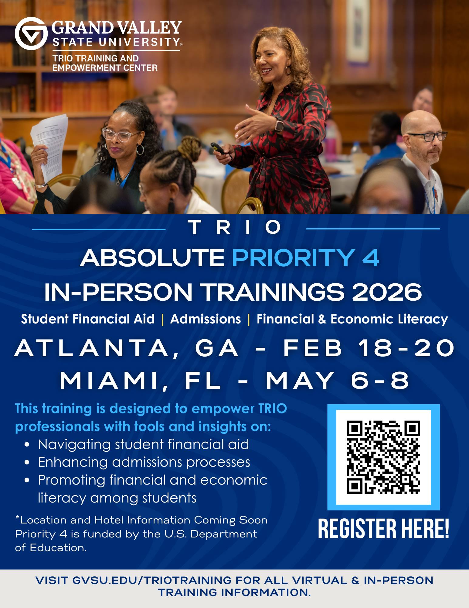 Flyer for the February 18th-20th Priority 4 Training taking place in Atlanta Georgia